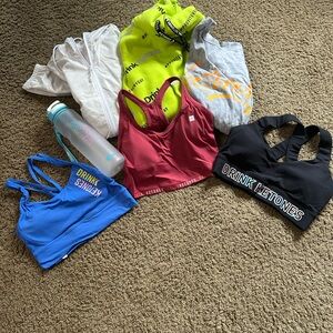 Colorful Athletic Sports Bras and Tank Tops